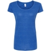 Custom Womens Poly-Rich Scoop Neck T-Shirt Heather Royal