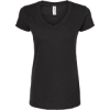 Custom Womens Poly-Rich V-Neck T-Shirt Black