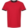 Custom Unisex Fine Jersey Ringer T-Shirt Red/ Black