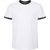 Custom Unisex Fine Jersey Ringer T-Shirt White/ Black