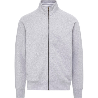Custom Mens Vintage Fleece Track Jacket Heather Gray