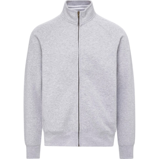 Custom Mens Vintage Fleece Track Jacket Heather Gray
