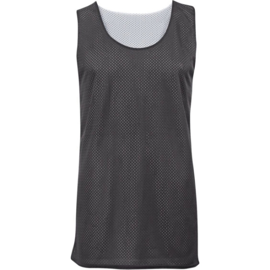 Custom Youth Pro Mesh Reversible Tank Top Graphite/ White