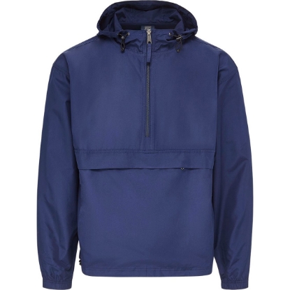 Custom Mens Pioneer Packable Wind Breaker Jacket Athletic Navy