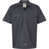 Custom Mens Short Sleeve Work Shirt Charcoal