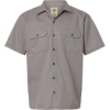 Custom Mens Short Sleeve Work Shirt Silver Grey