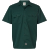 Custom Mens Tall Short Sleeve Work Shirt Hunter Green