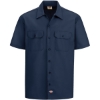 Custom Mens Tall Short Sleeve Work Shirt Navy