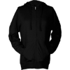 Custom Unisex Beach Full-Zip Hooded Long Sleeve T-Shirt Black