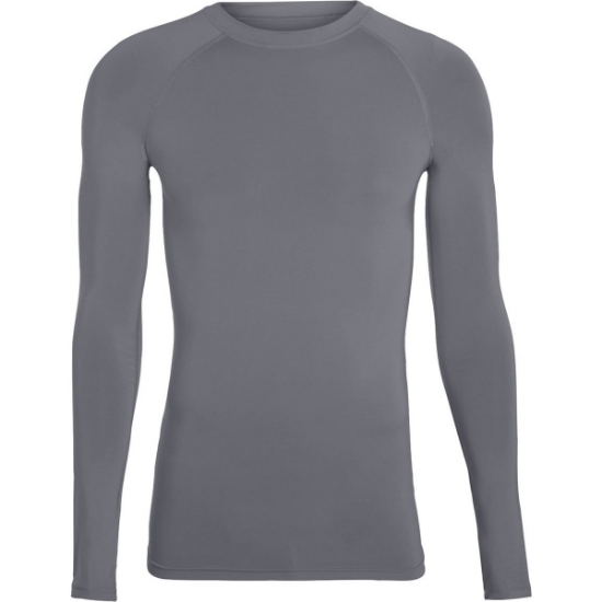 Custom Youth Hyperform Compression Long Sleeve Shirt Graphite