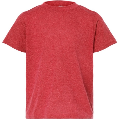 Custom Youth Poly-Rich T-Shirt Heather Red