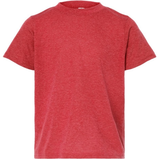 Custom Youth Poly-Rich T-Shirt Heather Red