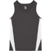 Custom Youth Stride Singlet Graphite/ White