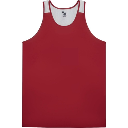 Custom Youth Ventback Singlet Red/ White