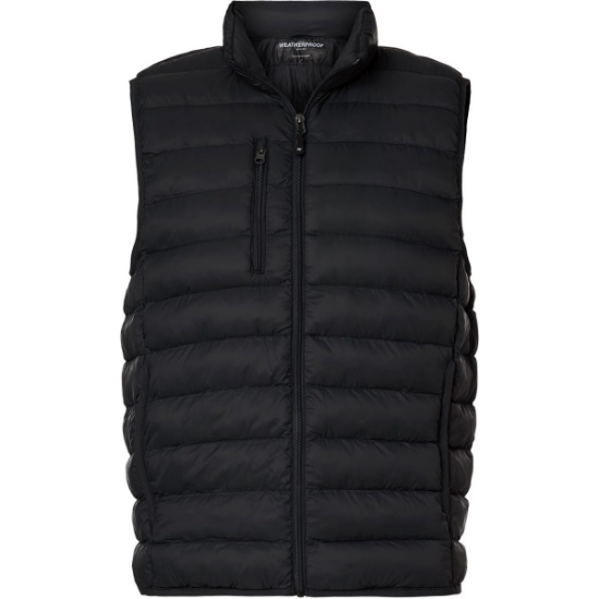Custom Mens Lightweight Poly-filled Packable Vest Black