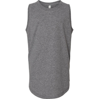 Custom Girls Relaxed Fine Jersey Tank Granite Heather