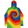 Custom Unisex Tie-Dyed Hooded Long Sleeve T-Shirt Moondance Red