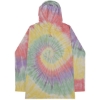 Custom Unisex Tie-Dyed Hooded Long Sleeve T-Shirt Zen Rainbow