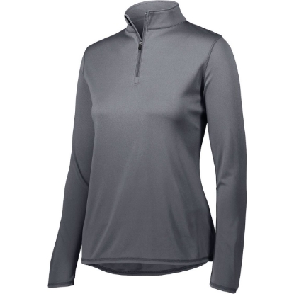 Custom Womens Attain Color Secure® Performance Quarter-Zip Pullover Graphite