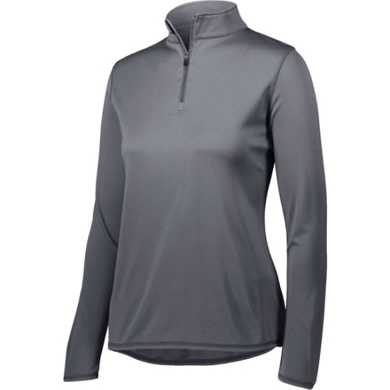 Custom Womens Attain Color Secure® Performance Quarter-Zip Pullover Graphite