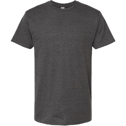 Custom Unisex Heavyweight Jersey T-Shirt Heather Charcoal