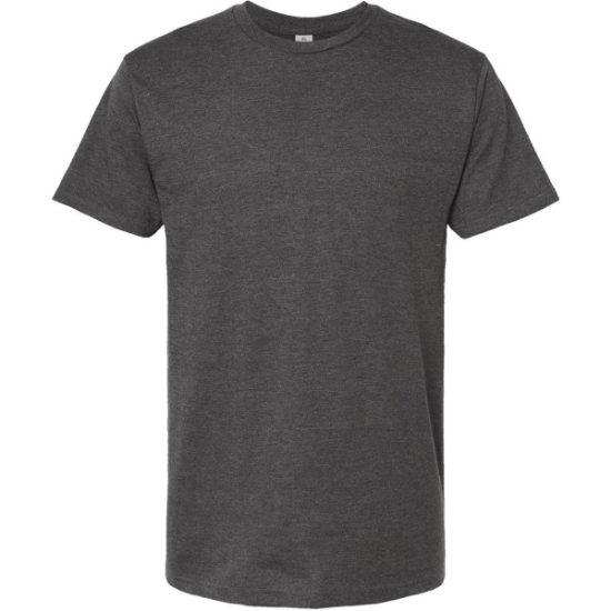 Custom Unisex Heavyweight Jersey T-Shirt Heather Charcoal