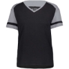 Custom Womens Triblend Fanatic 2.0 V-Neck T-Shirt Black/ Grey Heather