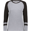 Custom Womens Triblend Fanatic 2.0 Long Sleeve T-Shirt Grey Heather/ Black