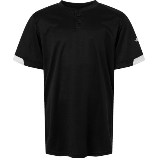 Custom Youth On The Rise Two Button Jersey Black/ White