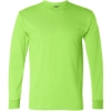 Custom Unisex Union-Made Long Sleeve T-Shirt Lime Green