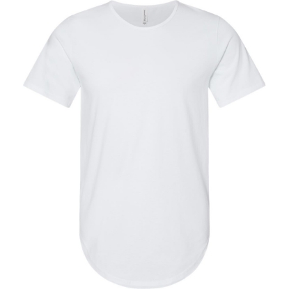 Custom Mens Jersey Curved Hem Tee White