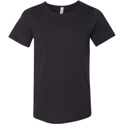 Custom Unisex Raw Neck Tee Black