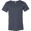 Custom Unisex Raw Neck Tee Heather Navy
