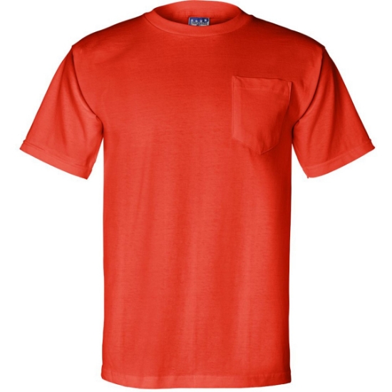 Custom Unisex Union-Made Pocket T-Shirt Orange