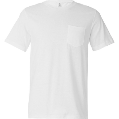 Custom Mens Jersey Pocket Tee White