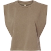 Custom Womens Garment-Dyed Heavyweight Muscle Tee Faded Brown