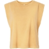 Custom Womens Garment-Dyed Heavyweight Muscle Tee Faded Mustard