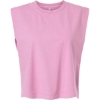 Custom Womens Garment-Dyed Heavyweight Muscle Tee Faded Powder Pink