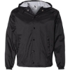 Custom Unisex Hooded Coachs Jacket Black