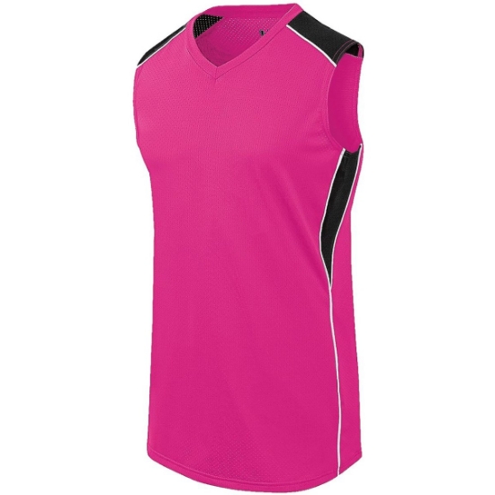 Custom Womens Dynamite Jersey Raspberry/ Black/ White
