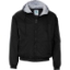 Custom Unisex Fleece Lined Hooded Jacket Black