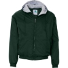 Custom Unisex Fleece Lined Hooded Jacket Dark Green