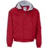 Custom Unisex Fleece Lined Hooded Jacket Red