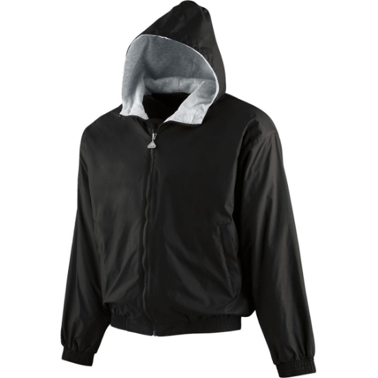 Custom Youth Hooded Taffeta Jacket Black