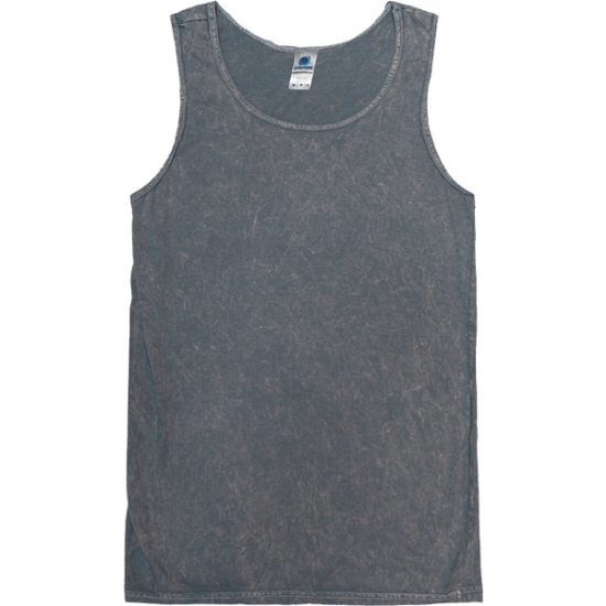 Custom Unisex Mineral Wash Tank Top Mineral Grey
