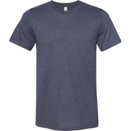 Custom Unisex Sueded Tee Heather Midnight Navy