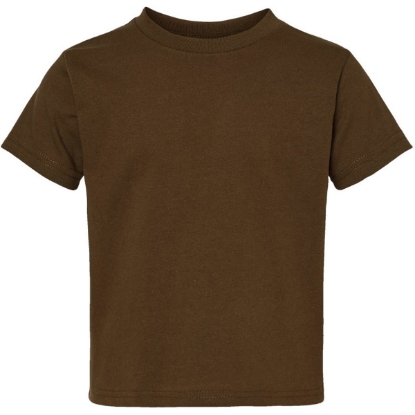Custom Toddler Cotton Jersey Tee Brown