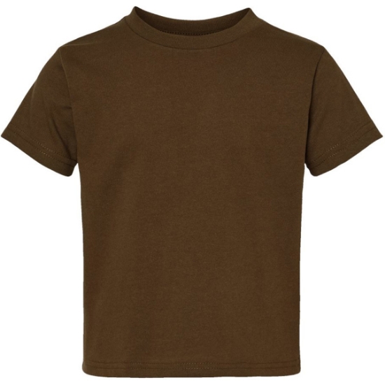 Custom Toddler Cotton Jersey Tee Brown