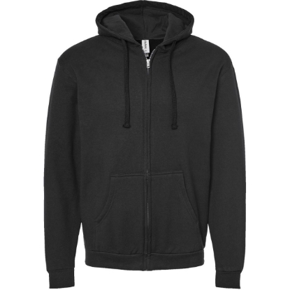 Custom Unisex Full-Zip Hooded Sweatshirt Black