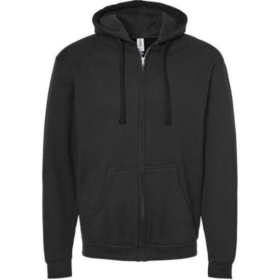 Custom Unisex Full-Zip Hooded Sweatshirt Black